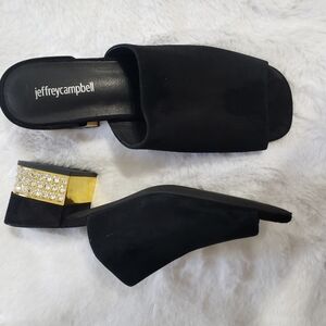 Jeffrey Campbell Black Women's Slide Sandals